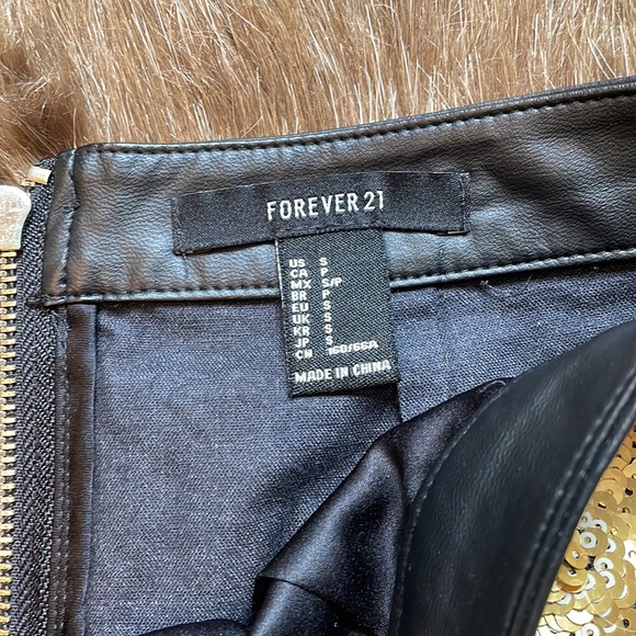 Forever 21 sequin dress leather - Picture 4 of 5